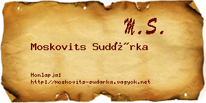 Moskovits Sudárka névjegykártya